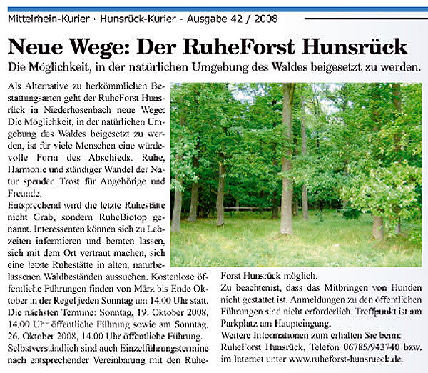 Hunsrück-Kurier vom 15.10.2008